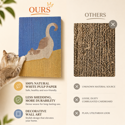 Wall Art Cat Scratcher (Stretching Kitty)