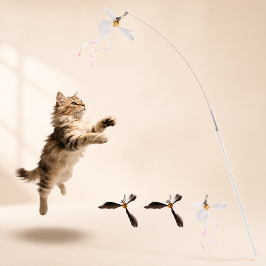 MewraThetify Spinning Cat Wand Toy- No String Version