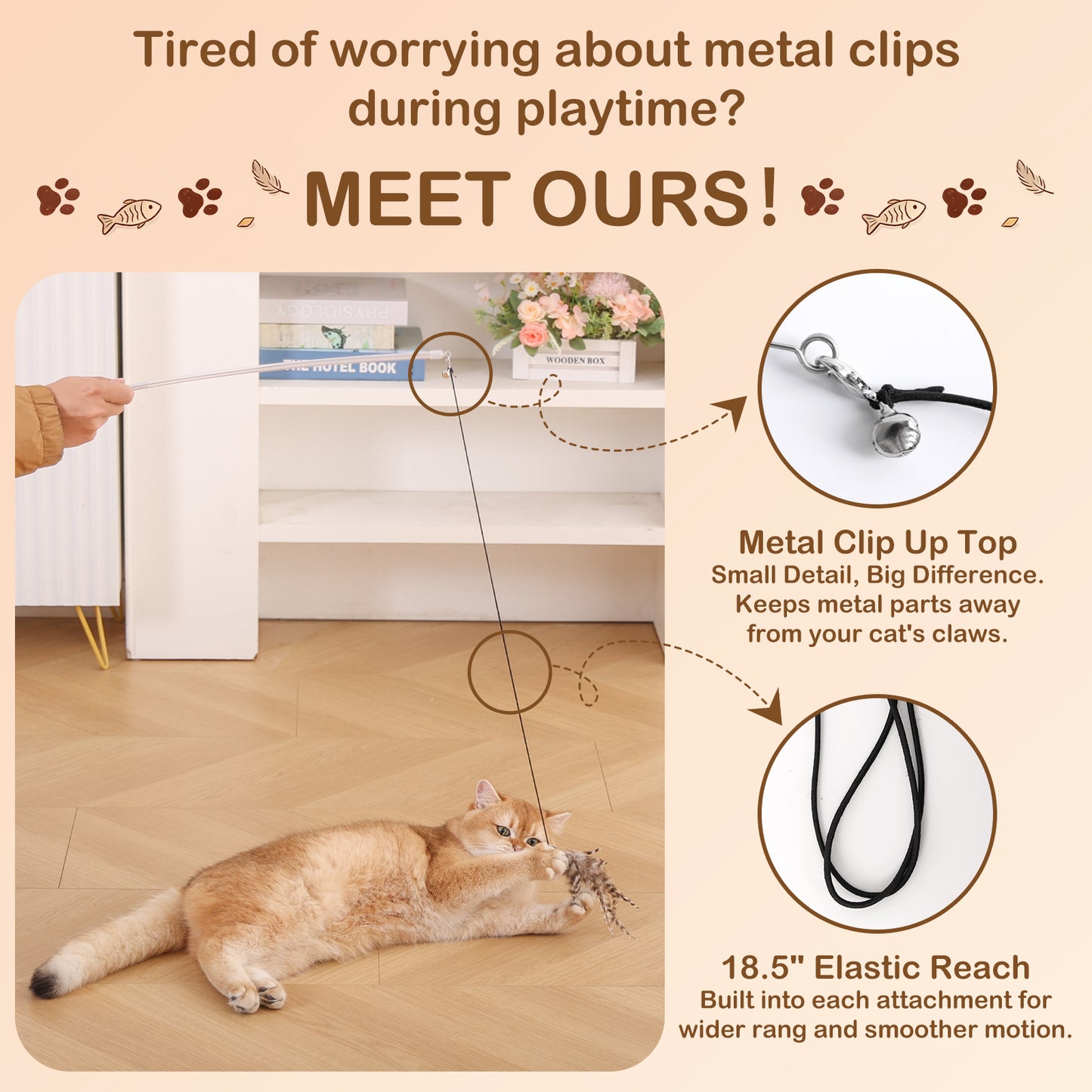 Spinning Cat Wand Toy (String Version)