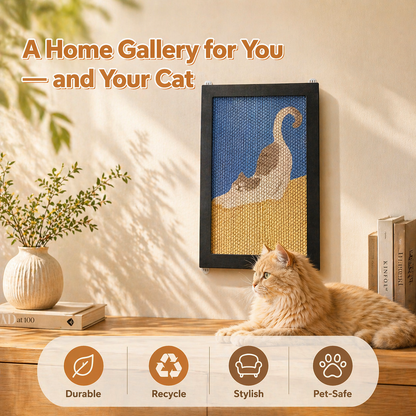 Wall Art Cat Scratcher (Stretching Kitty)
