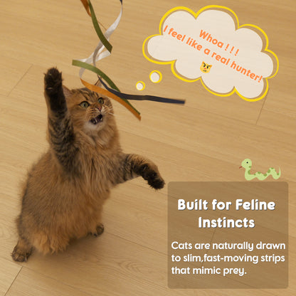 MewraThetify Ribbon Cat Wand Toy