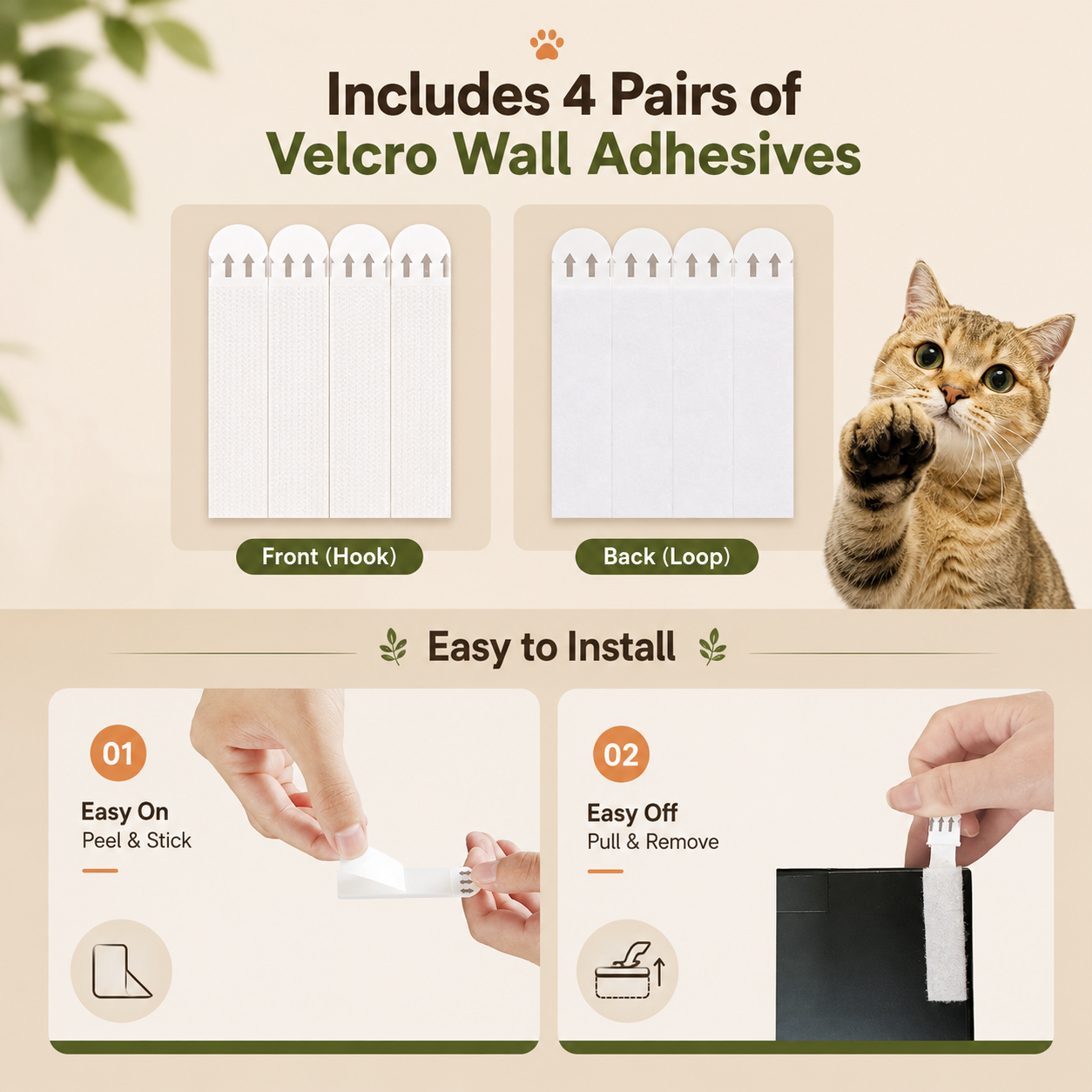 Wall Art Cat Scratcher (Stretching Kitty)