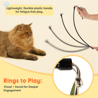 MewraThetify Ribbon Cat Wand Toy