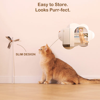 MewraThetify Spinning Cat Wand Toy- No String Version
