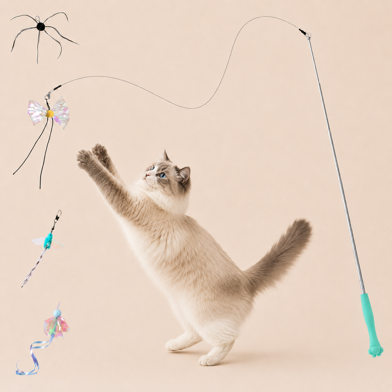 MewraThetify Cat Wand Toy (BioBugs)