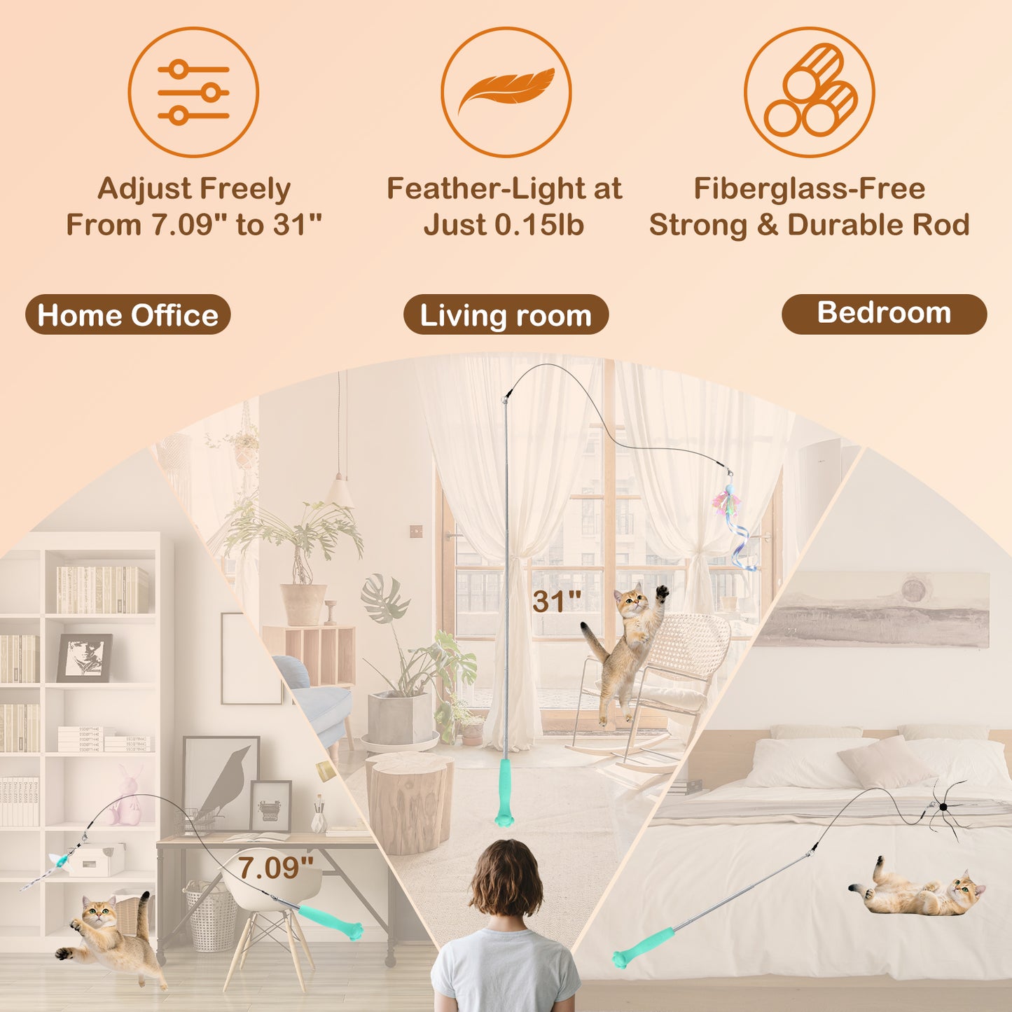 MewraThetify Cat Wand Toy (BioBugs)
