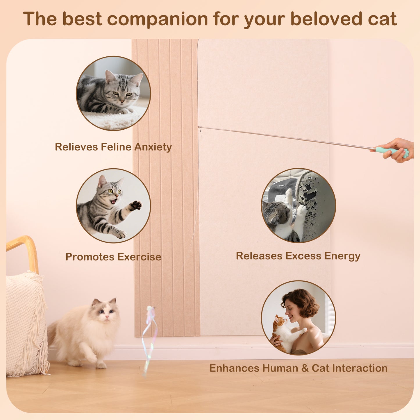 MewraThetify Cat Wand Toy (BioBugs)
