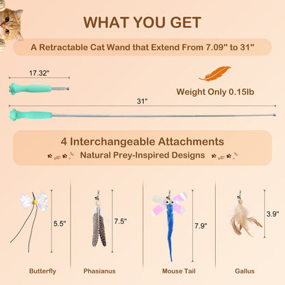 MewraThetify Cat Wand Toy (HuntMaster)