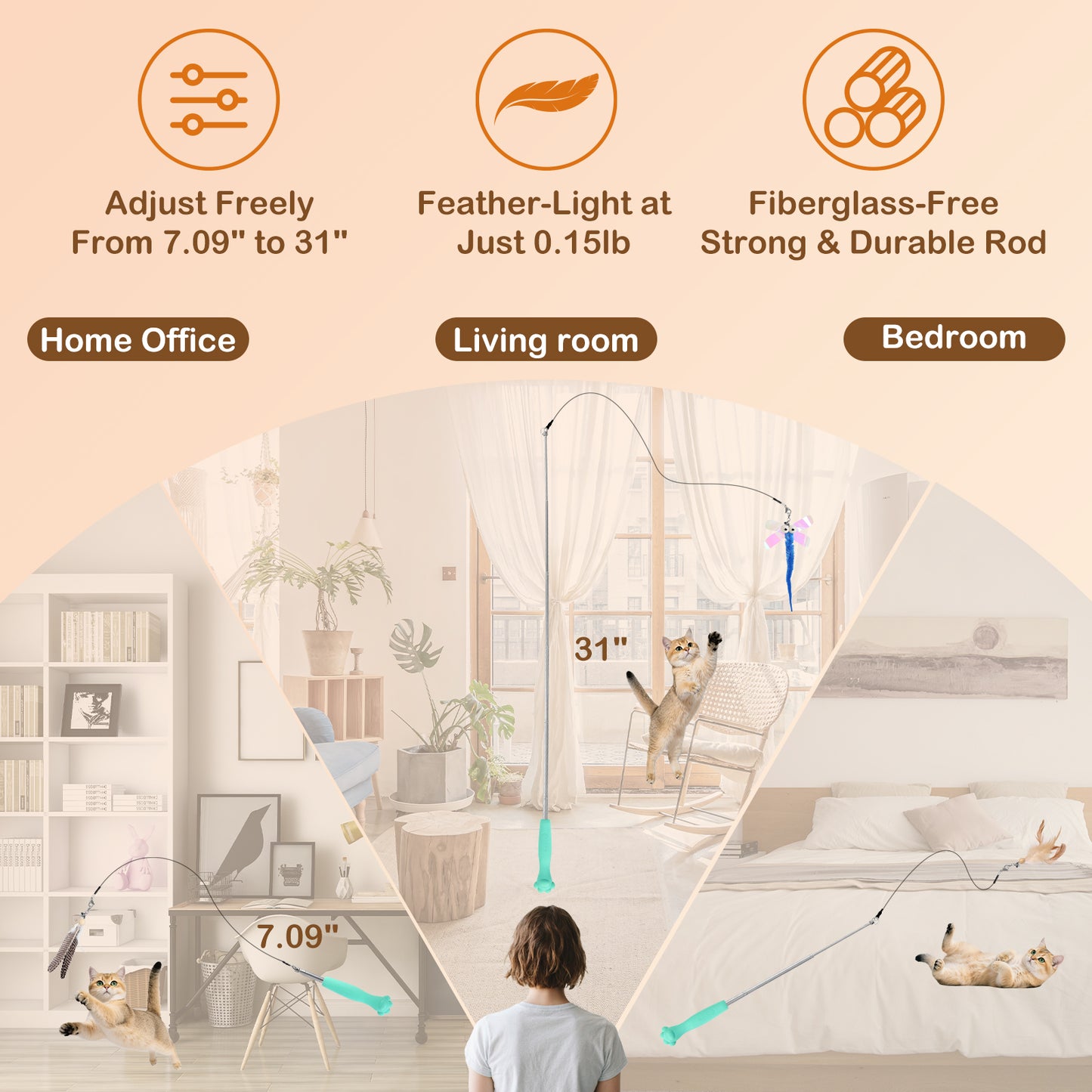 MewraThetify Cat Wand Toy (HuntMaster)