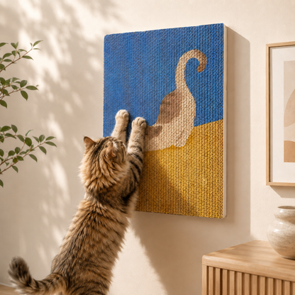 Wall Art Cat Scratcher (Stretching Kitty)